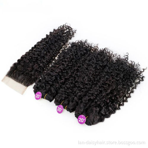 Factory Vendor Cheap Virgin Human Hair Bundles With Frontal Water Wave Hair Bundles With Lace Closure